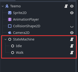 节点构建状态机场景树示例